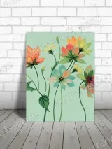 Colorful Floral Canvas Wall Art for Living Room Bedroom Home Decor – view 3
