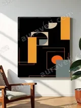 Abstract Geometric Canvas Wall Art for Living Room Bedroom Home Decor – view 3