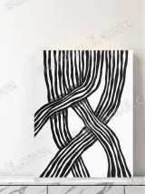Abstract Striped Line Cross Canvas Wall Art for Living Room Home Decor – view 3