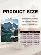Mountain Lake Red Canoes Dock Canvas Wall Art for Living Room Decor – view 7