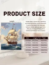 Vintage Sailing Ship Canvas Wall Art for Living Room Home Decor – view 7
