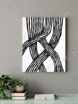 Abstract Line Intertwined Canvas Wall Art for Living Room Home Decor