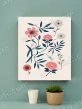 Floral Botanical Canvas Wall Art for Living Room Bedroom Home Decor