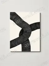 Abstract Black Line Knot Canvas Wall Art for Living Room Home Decor – view 3
