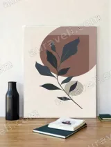 Abstract Botanical Leaf Canvas Wall Art for Living Room Decor – view 4