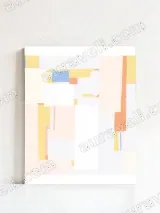 Abstract Color Block Canvas Wall Art for Living Room & Bedroom Home Decor