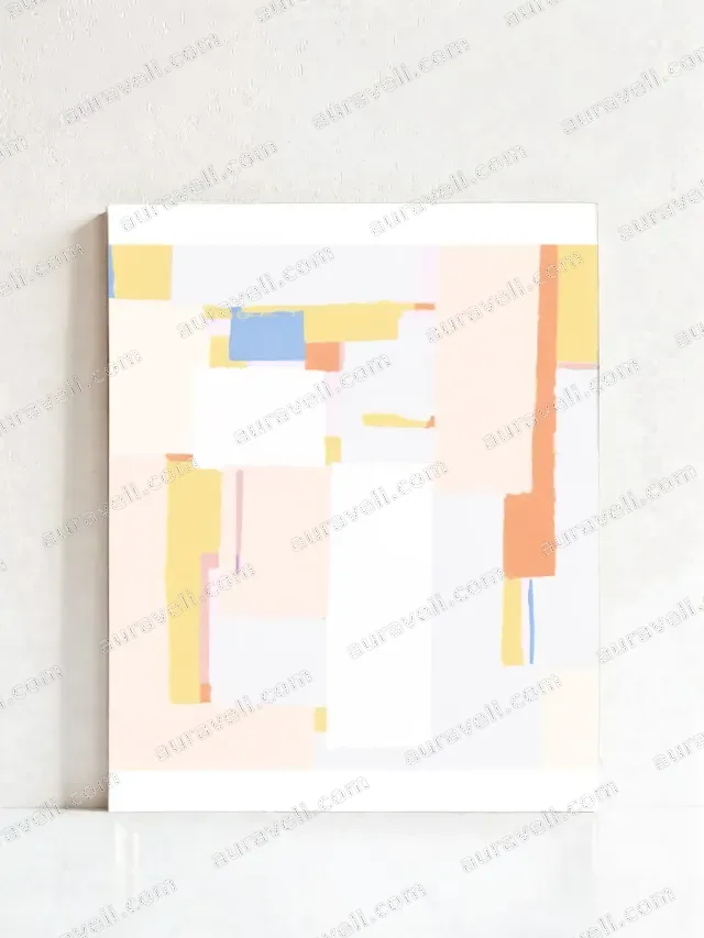 Abstract Color Block Canvas Wall Art for Living Room & Bedroom Home Decor — art print