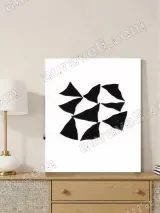 Abstract Black Geometric Canvas Wall Art for Living Room Home Decor – view 4