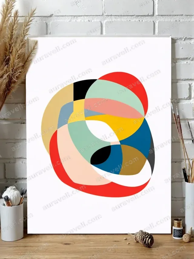 Abstract Colorful Geometric Wall Art for Living Room Bedroom Home Decor — art print