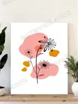 Abstract Floral Canvas Wall Art for Living Room Bedroom Home Decor – view 4