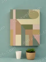 Abstract Geometric Canvas Wall Art for Living Room Bedroom Home Decor – view 4