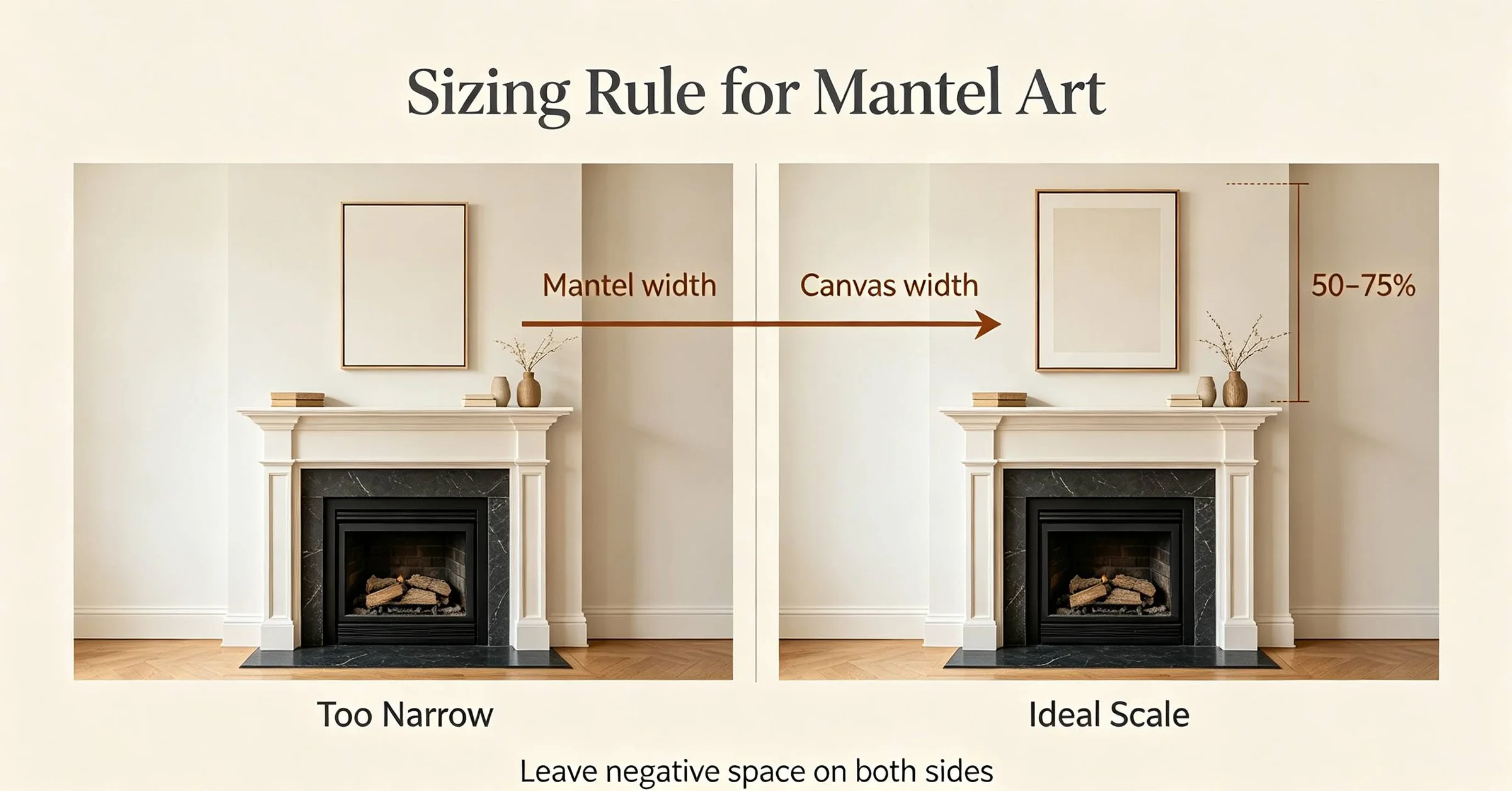 <p>Curated small canvas set layout for guest half bathroom</p>